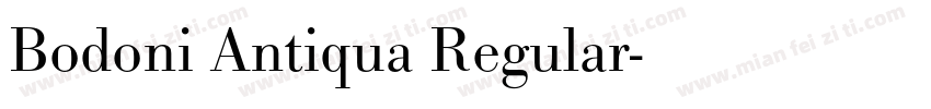 Bodoni Antiqua Regular字体转换